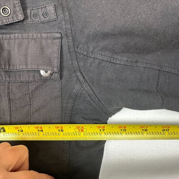 Calvin Klein Knit Sweatshirt Jacket Military Style Mixed Media - Picture 5 of 7